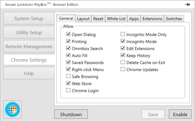 Chrome Settings General Options